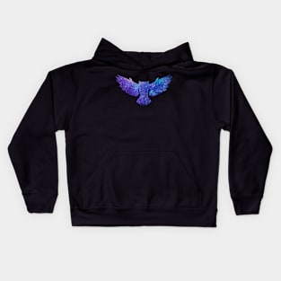 Night Sky - Owl Silhouette Kids Hoodie